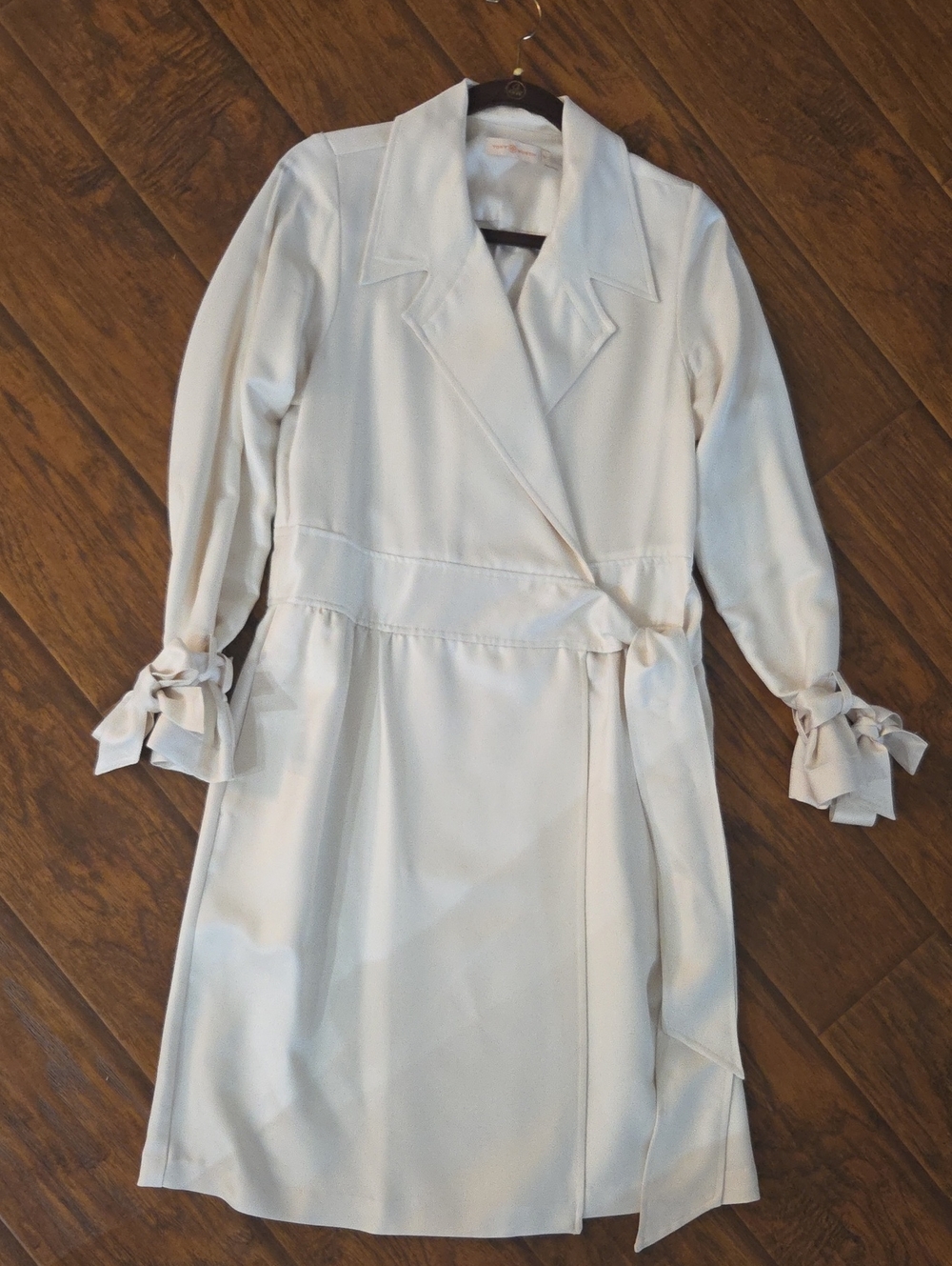 Tory Burch Ivory Satin Midi Dress